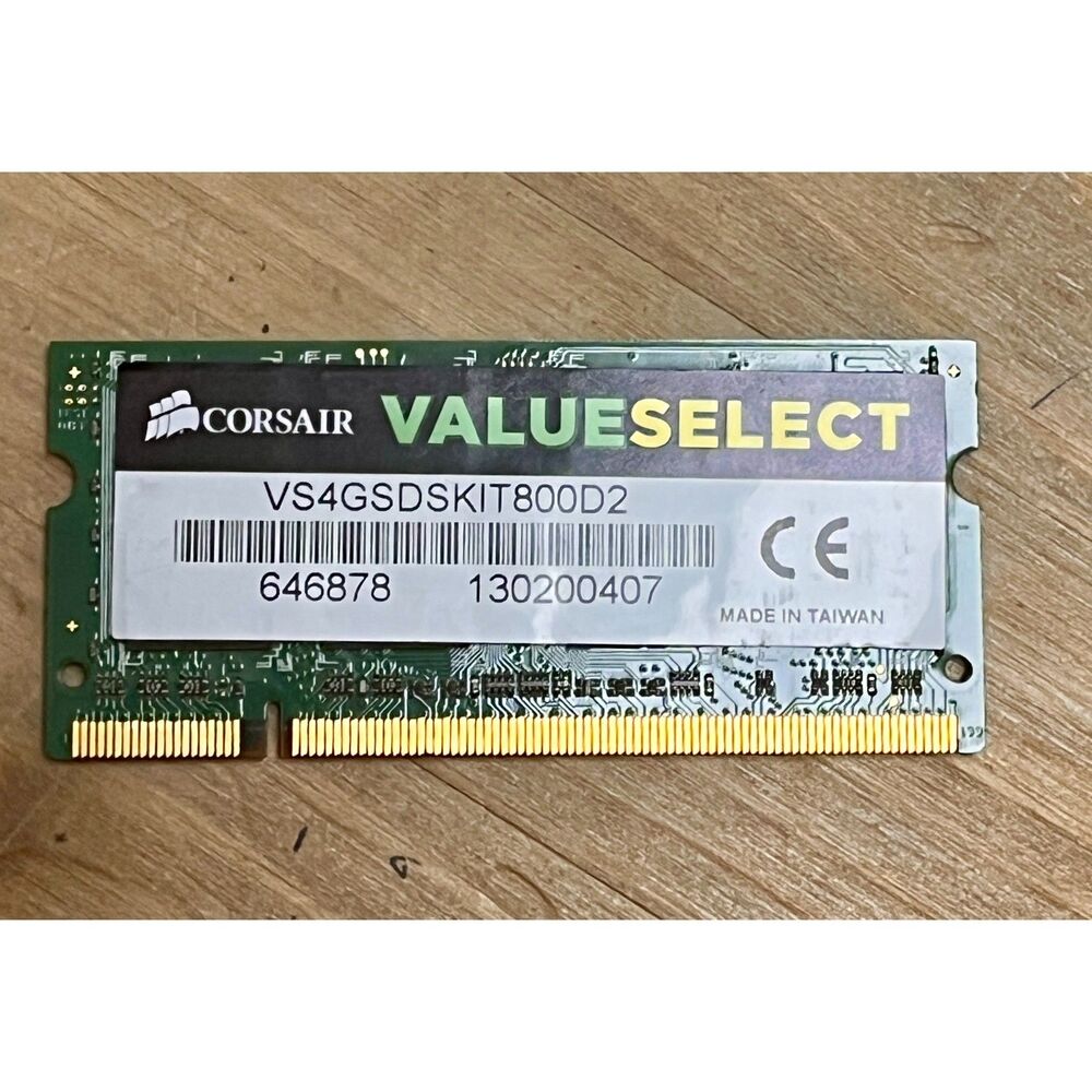 2 GB CORSAIR VALUE SELECT LAPTOP MEMORY 800 MHz DDR2